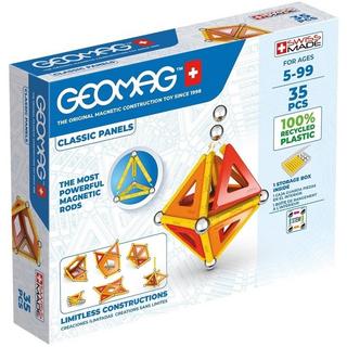 Geomag  Classic Panels 35 Teile Magnetisches Konstruktionsspielzeug für Kinder Line Lernspiel aus 100% Recyclingkunststoff 