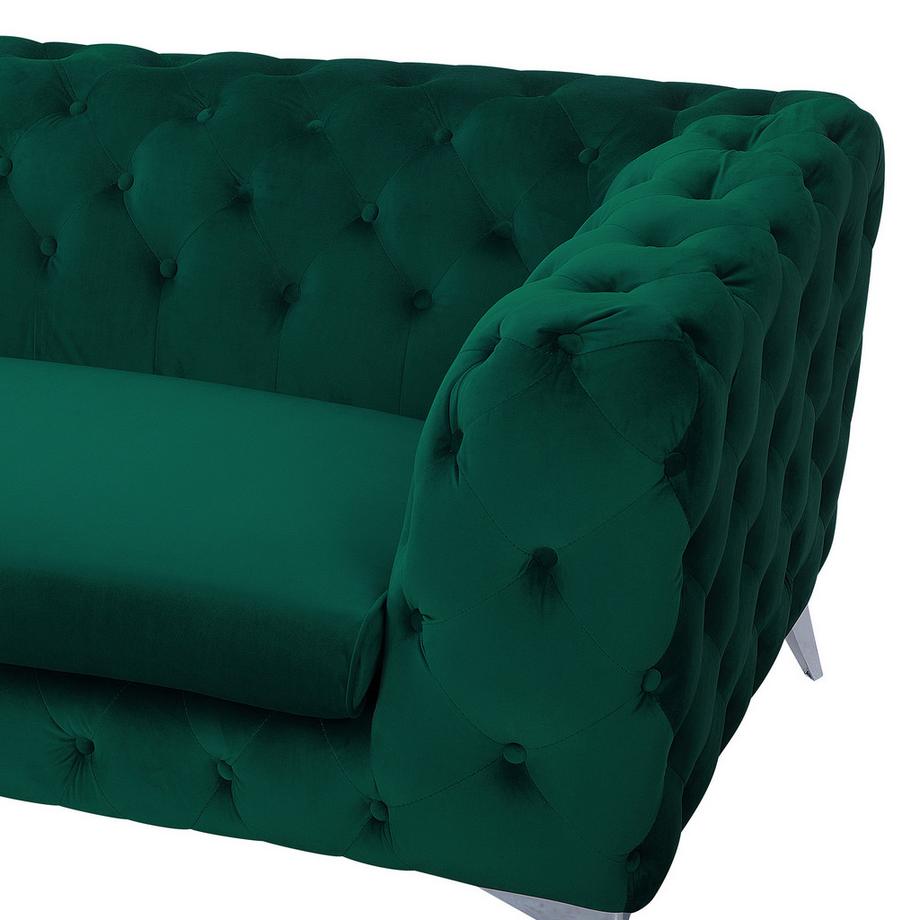 Beliani 3 Sitzer Sofa aus Samtstoff Klassisch SOTRA  