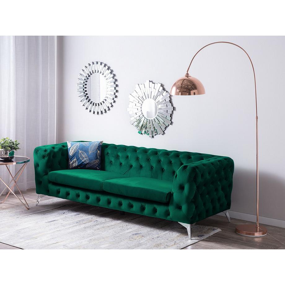 Beliani 3 Sitzer Sofa aus Samtstoff Klassisch SOTRA  