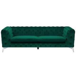 Beliani 3 Sitzer Sofa aus Samtstoff Glamourös SOTRA  