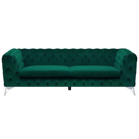 Beliani 3 Sitzer Sofa aus Samtstoff Glamourös SOTRA  