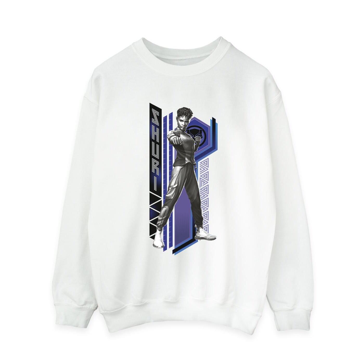 Image of Black Panther Wakanda Forever Shuri Pose Sweatshirt Damen Weiss XXL
