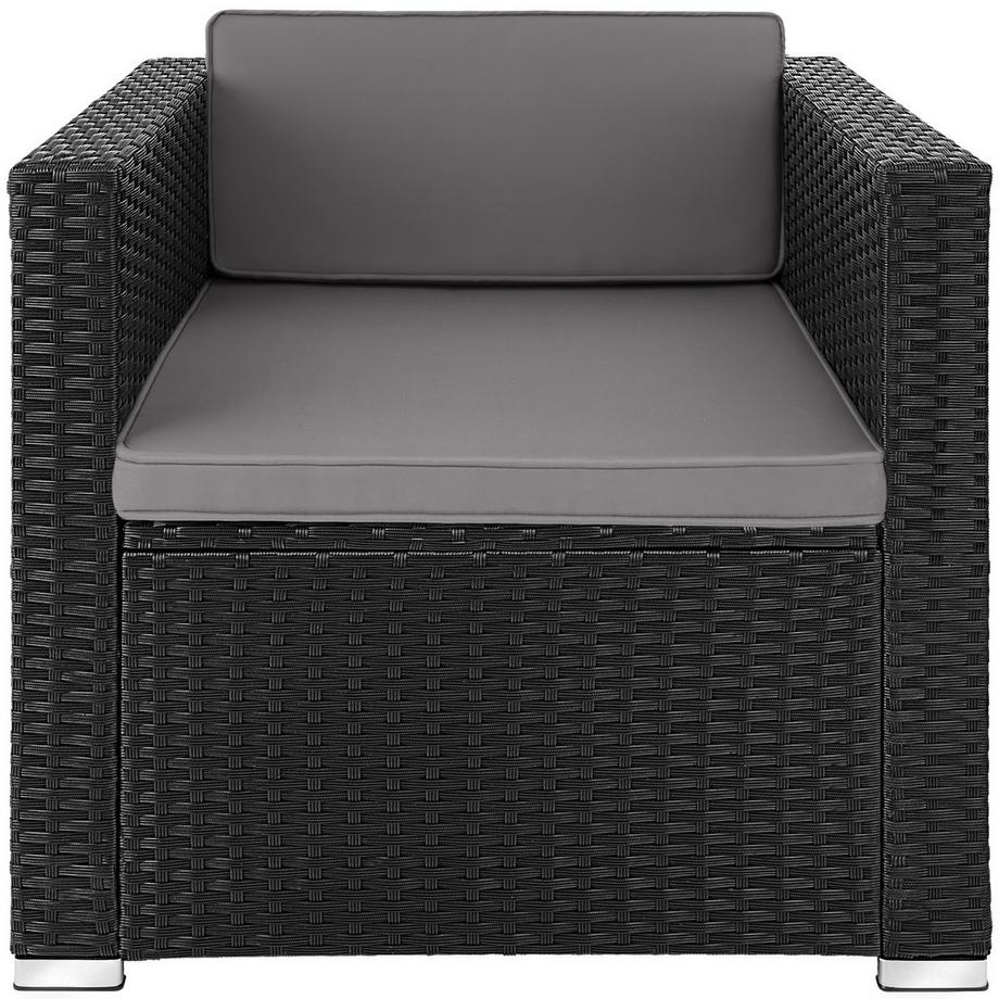 Tectake Fauteuil de jardin en rotin LIGNANO résistant  