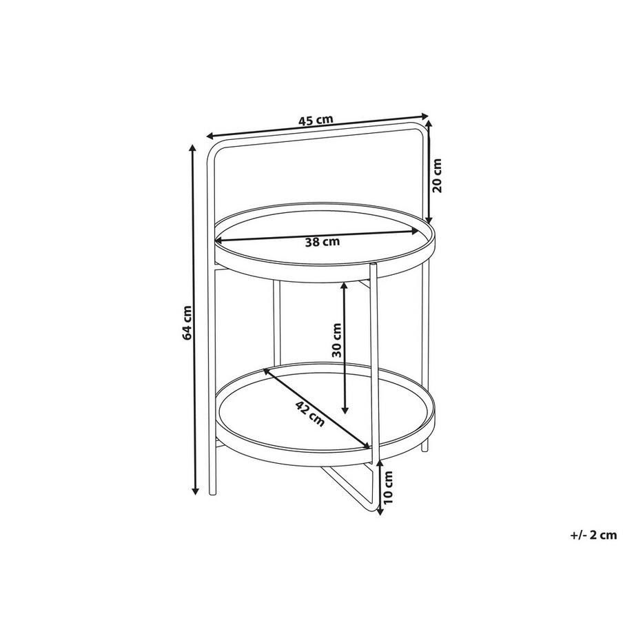 Beliani Beistelltisch aus MDF-Platte Modern EVART  