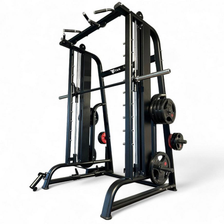 Smith machine "Power rack multi-station" en acier Titan