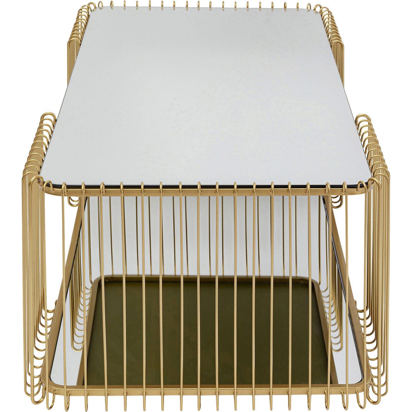 KARE Design Tavolino Wire Double Brass 120x60  