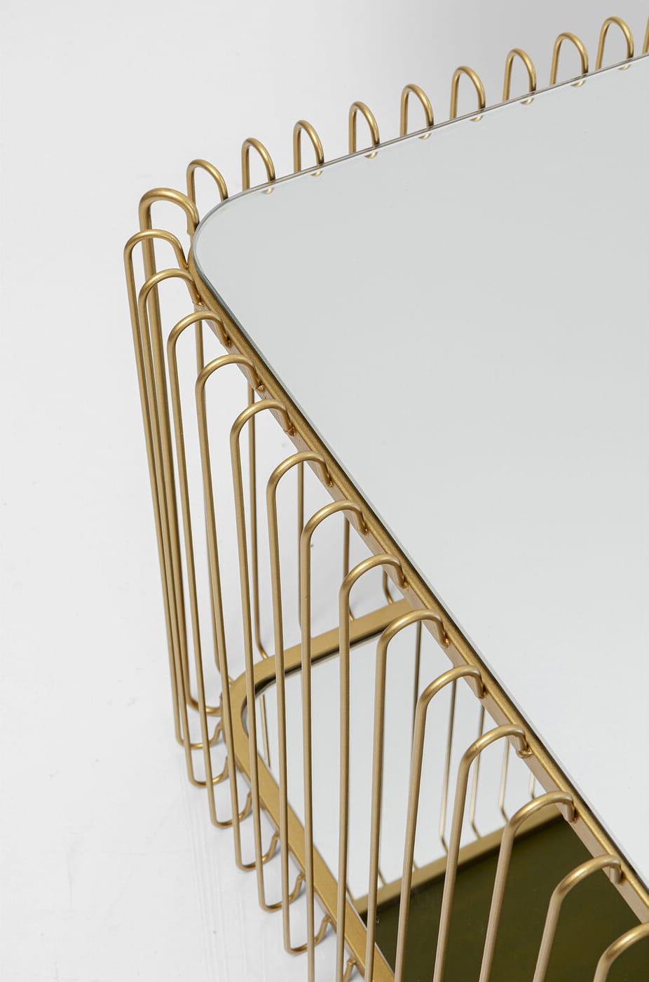 KARE Design Tavolino Wire Double Brass 120x60  