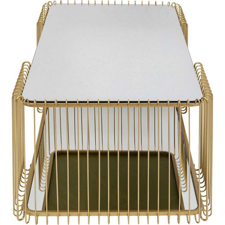 KARE Design Tavolino Wire Double Brass 120x60  