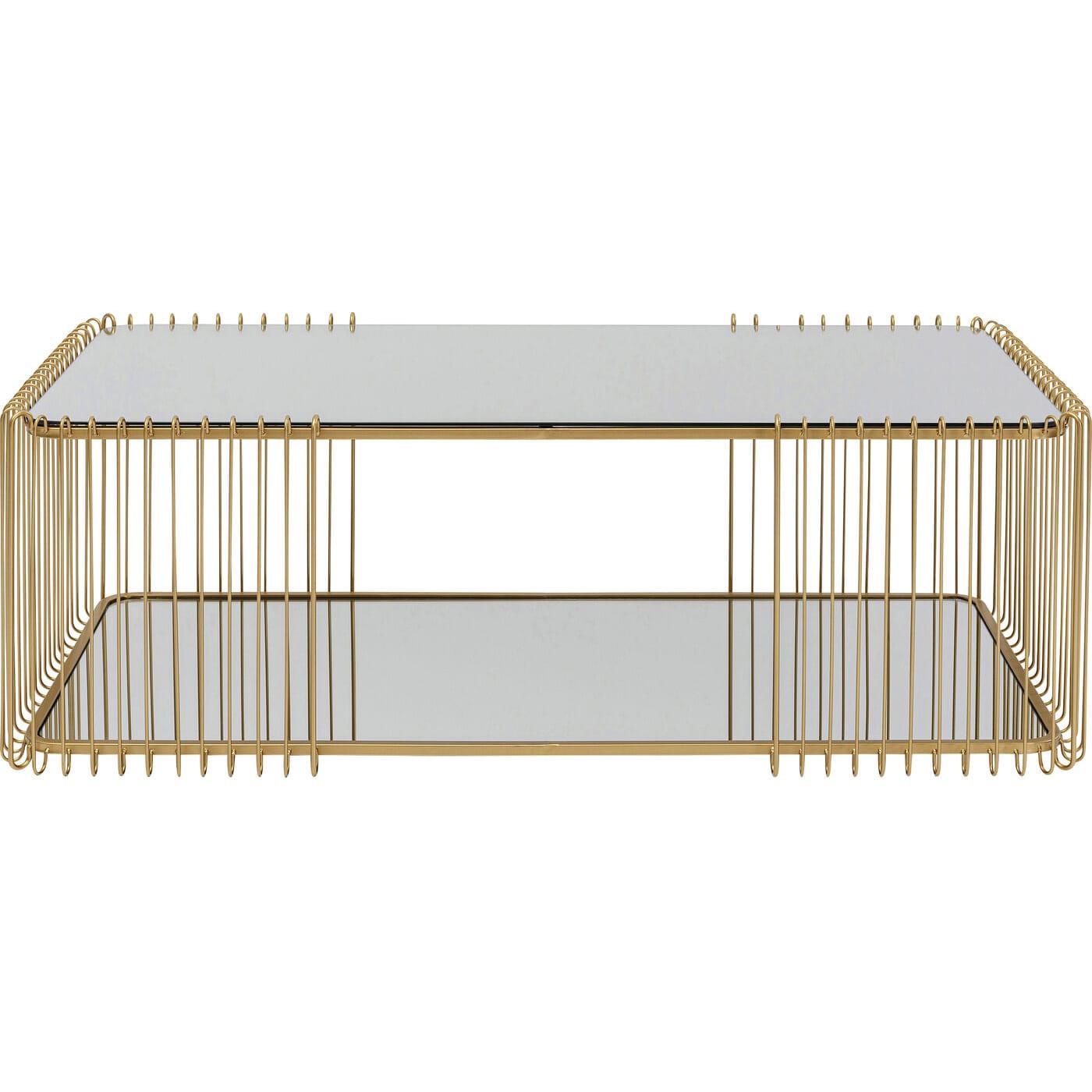 KARE Design Couchtisch Wire Double Brass 120x60  