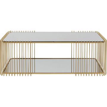 Tavolino Wire Double Brass 120x60