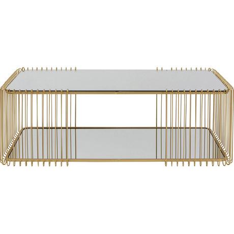 KARE Design Tavolino Wire Double Brass 120x60  