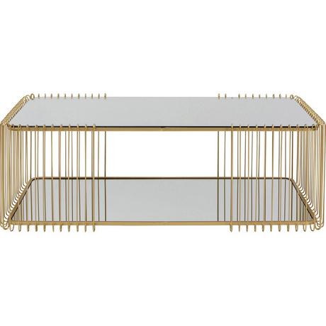 KARE Design Couchtisch Wire Double Brass 120x60  