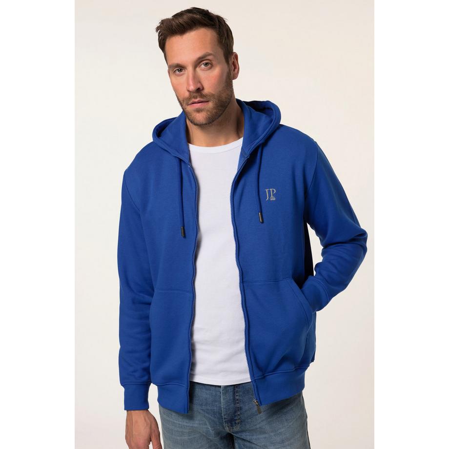 JP1880 Hoodiejacke mit Reissverschluss und Kängurutasche  