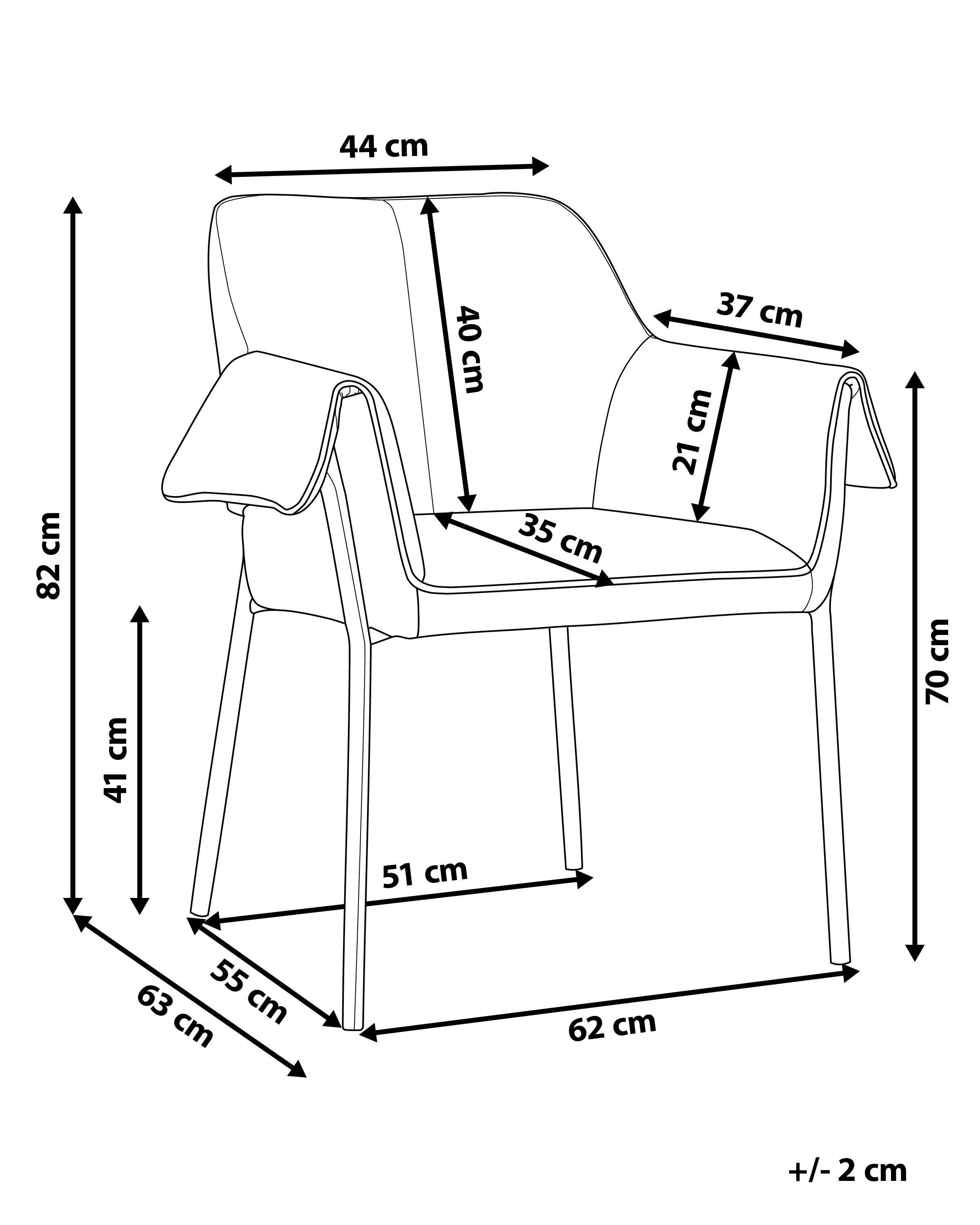 Beliani Fauteuil en Polyester Traditionnel ARLA  