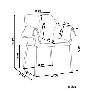 Beliani Fauteuil en Polyester Traditionnel ARLA  