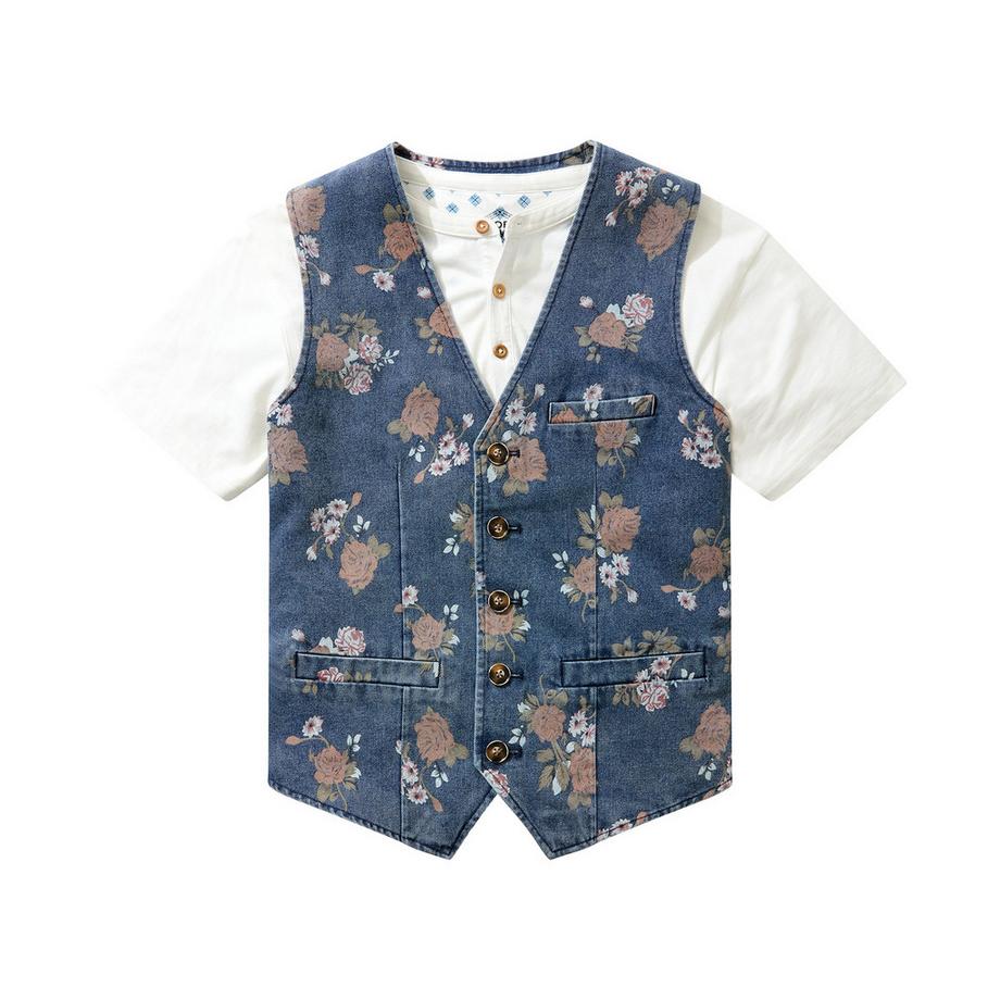 Joe Browns Gilet in denim con motivo floreale  