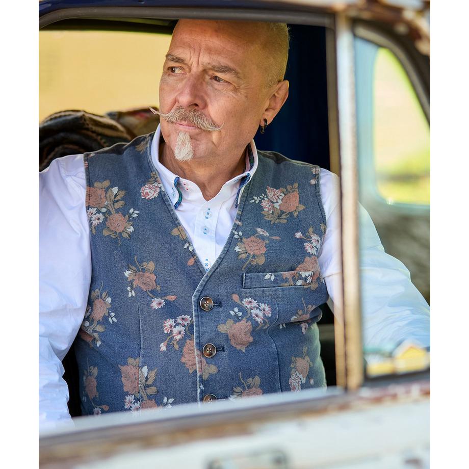 Joe Browns Gilet in denim con motivo floreale  