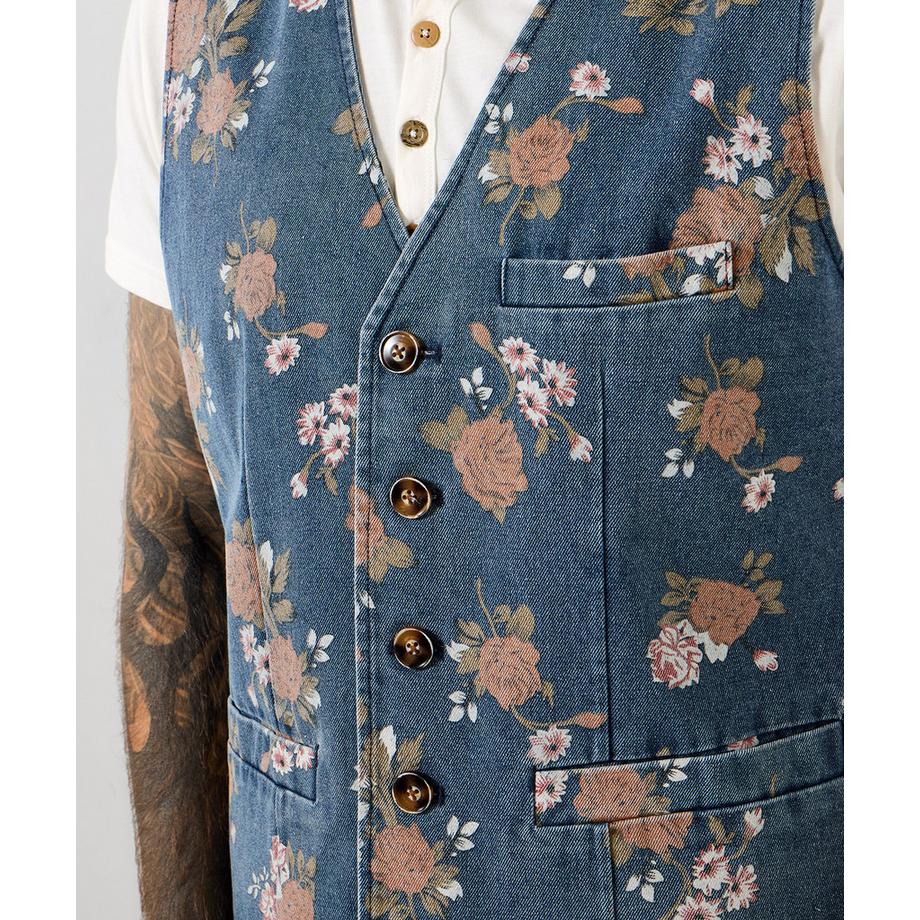 Joe Browns Gilet in denim con motivo floreale  