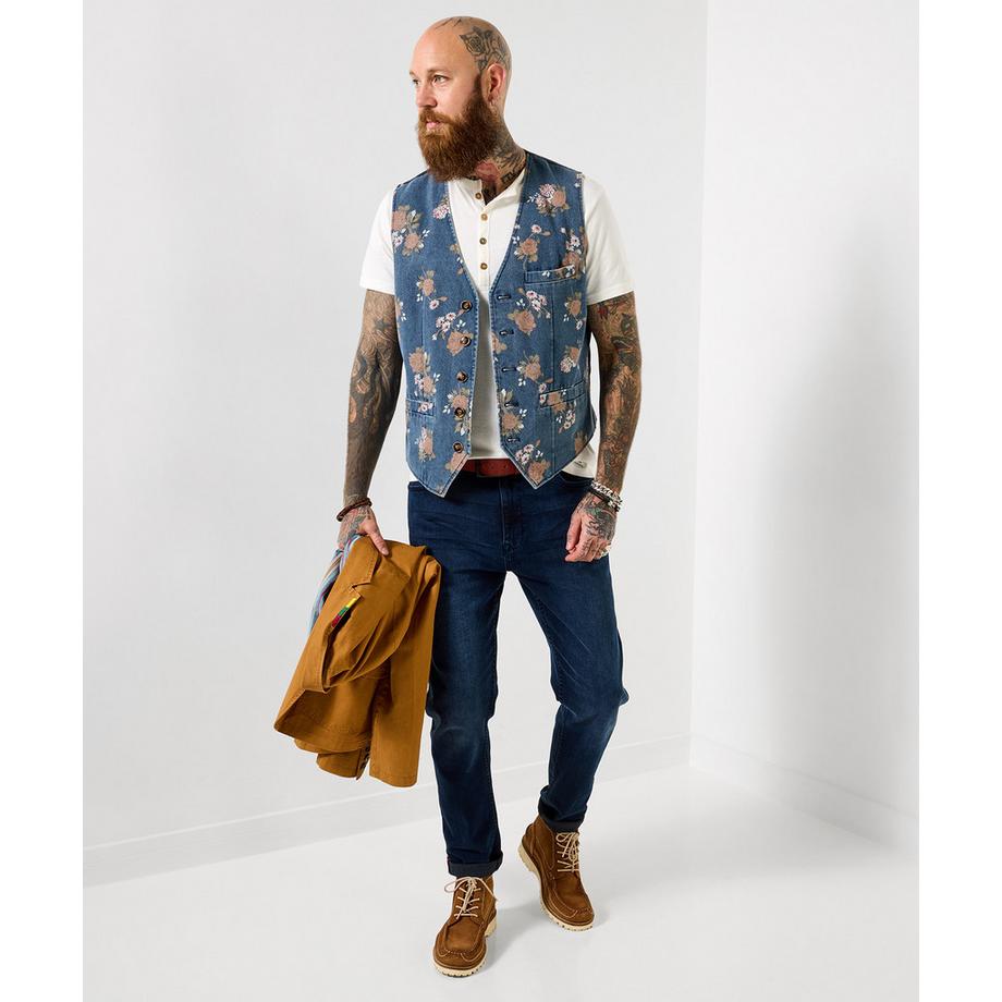 Joe Browns Gilet in denim con motivo floreale  