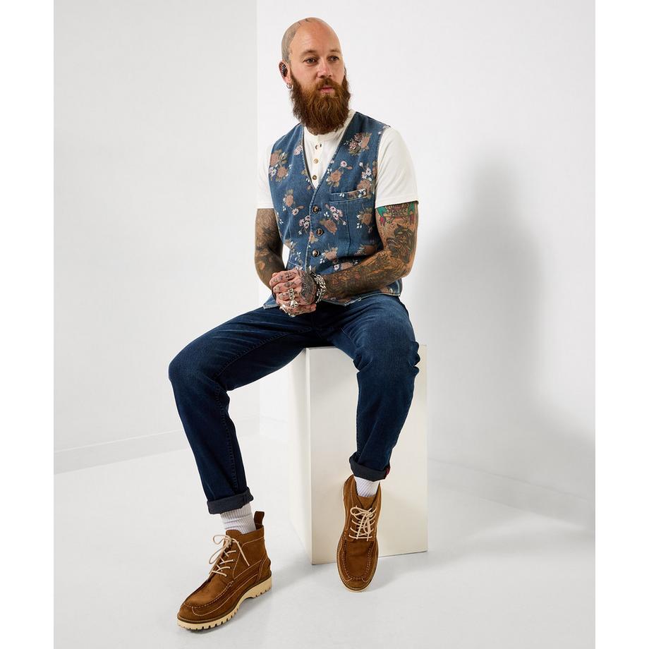 Joe Browns Gilet in denim con motivo floreale  