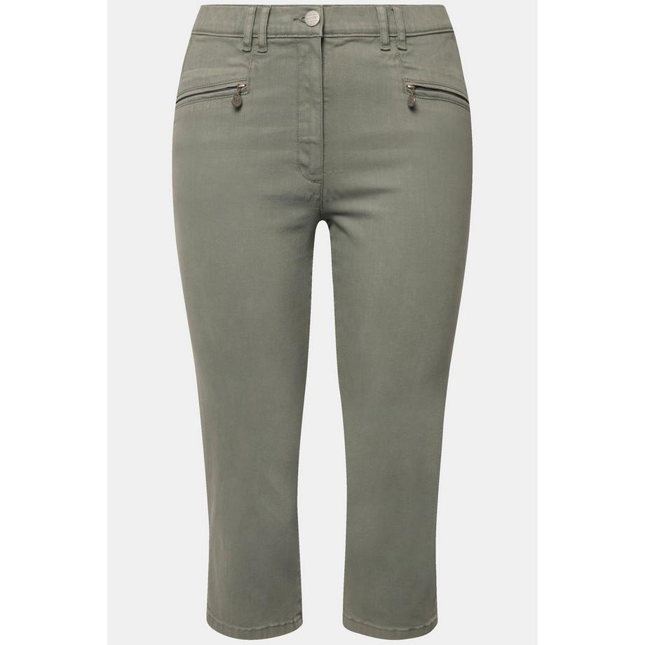Ulla Popken Pantaloni stretch Mony 7/8 Tasche con zip  