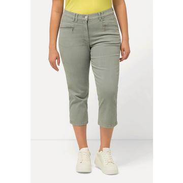 Pantaloni a 7/8 modello Mony in comodo tessuto elasticizzato con tasche con zip