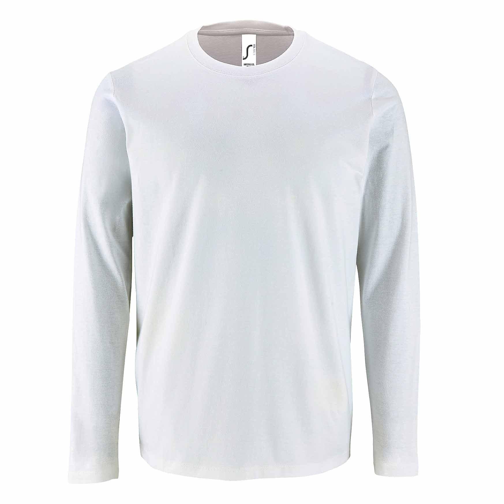Image of Tshirt Imperial, Langärmlig Herren Weiss 3XL