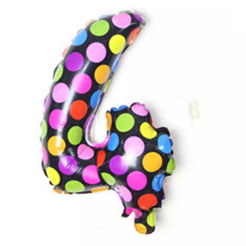 Cover-Discount - Pallone numerico colorato a puntini numero 9, Multicolor