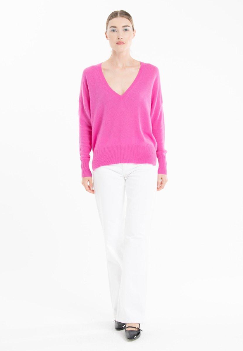 Studio Cashmere8 RIA 3 Oversize Pullover tiefer V-Ausschnitt  