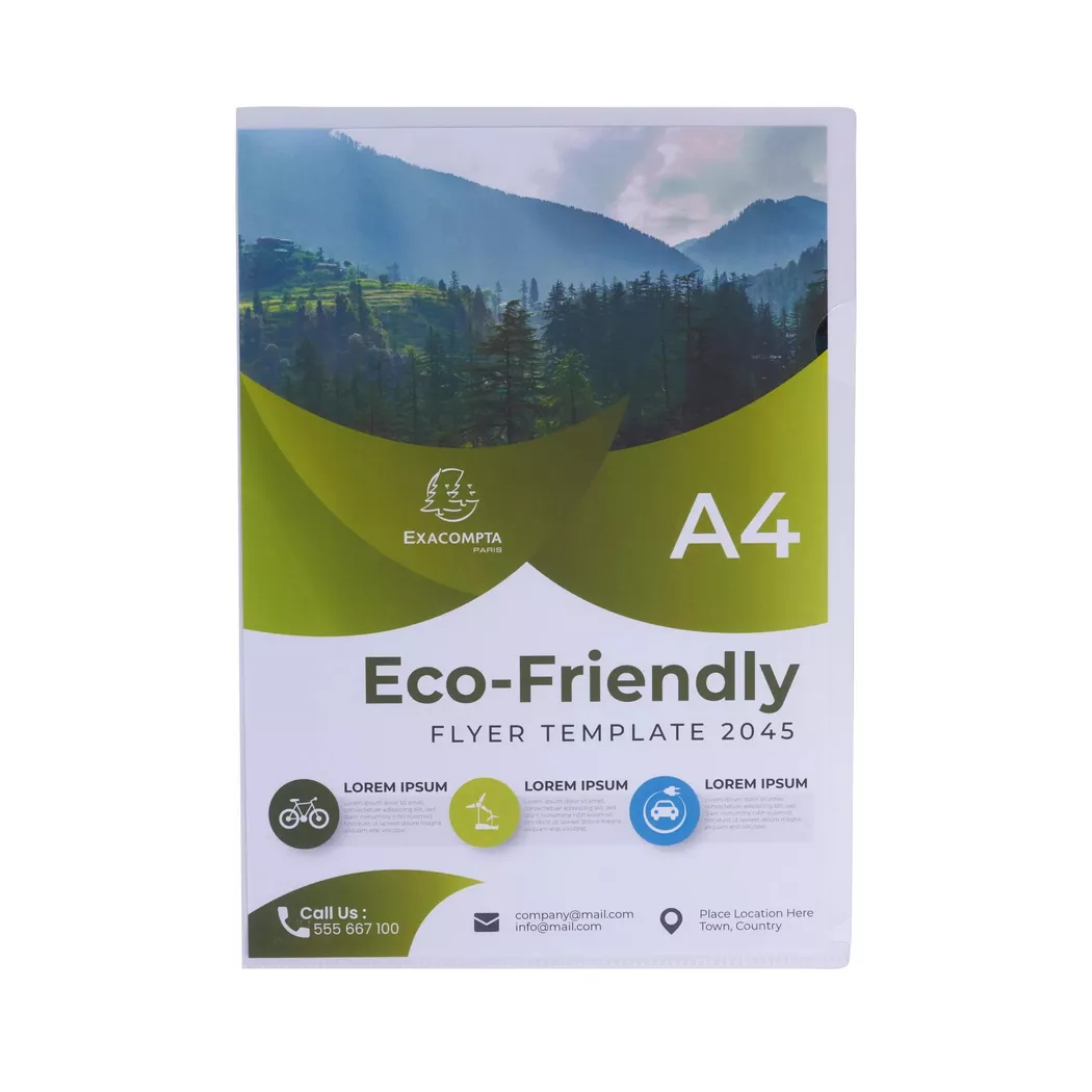 Exacompta Forever Recycled Polypropylene Cut Flush Folders A4 120