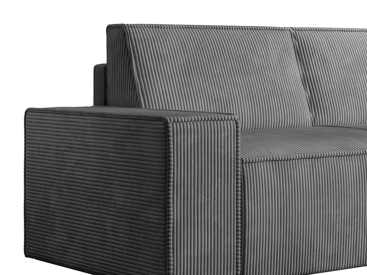 Vente-unique Sofa 2-Sitzer - Cord - Anthrazitgrau - AMELIA  