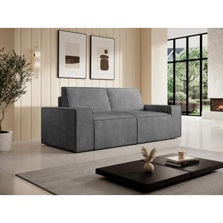 Vente-unique Sofa 2-Sitzer - Cord - Anthrazitgrau - AMELIA  