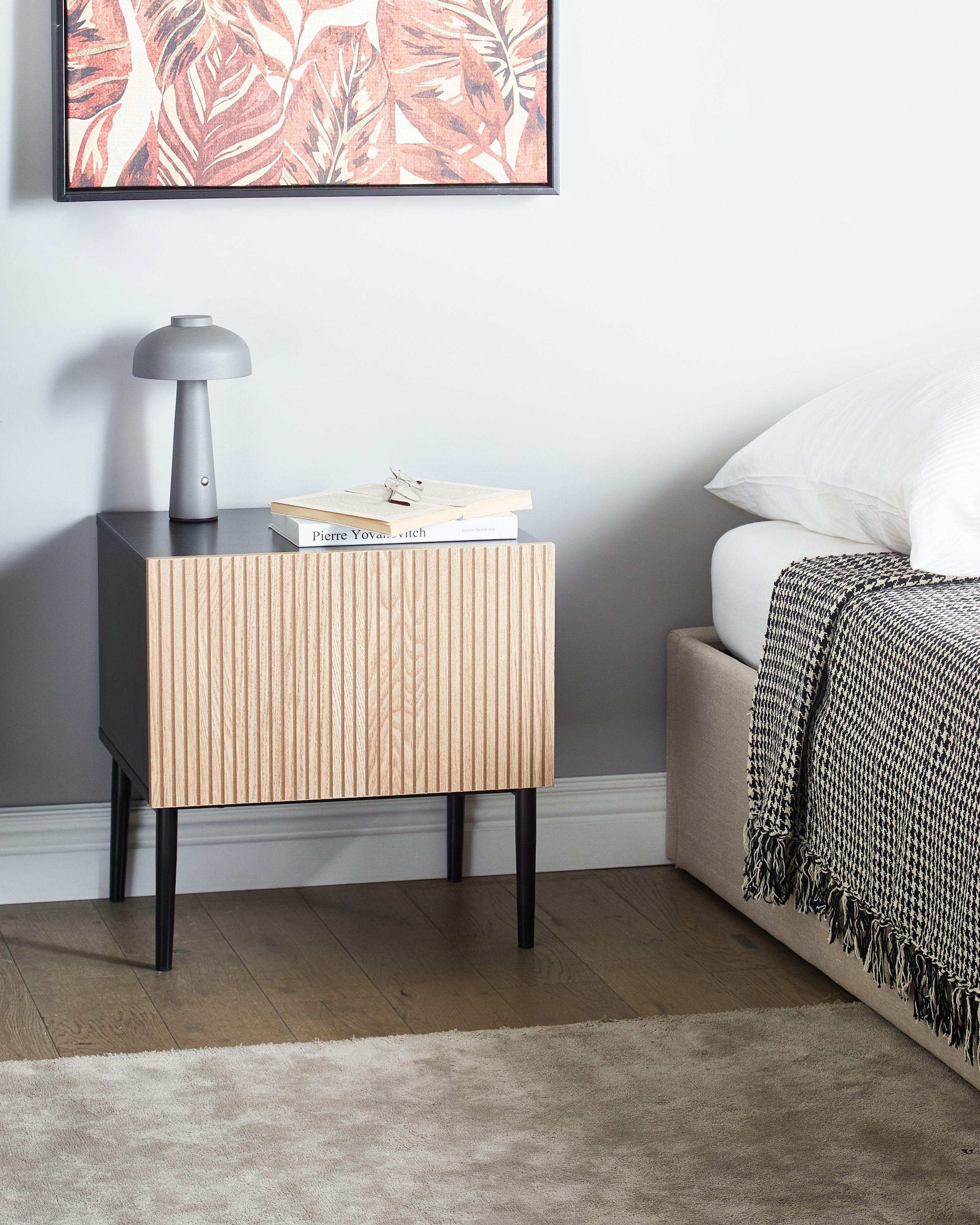 Beliani Comodino en Fibra a media densità (MDF) Moderno BLYTHE  