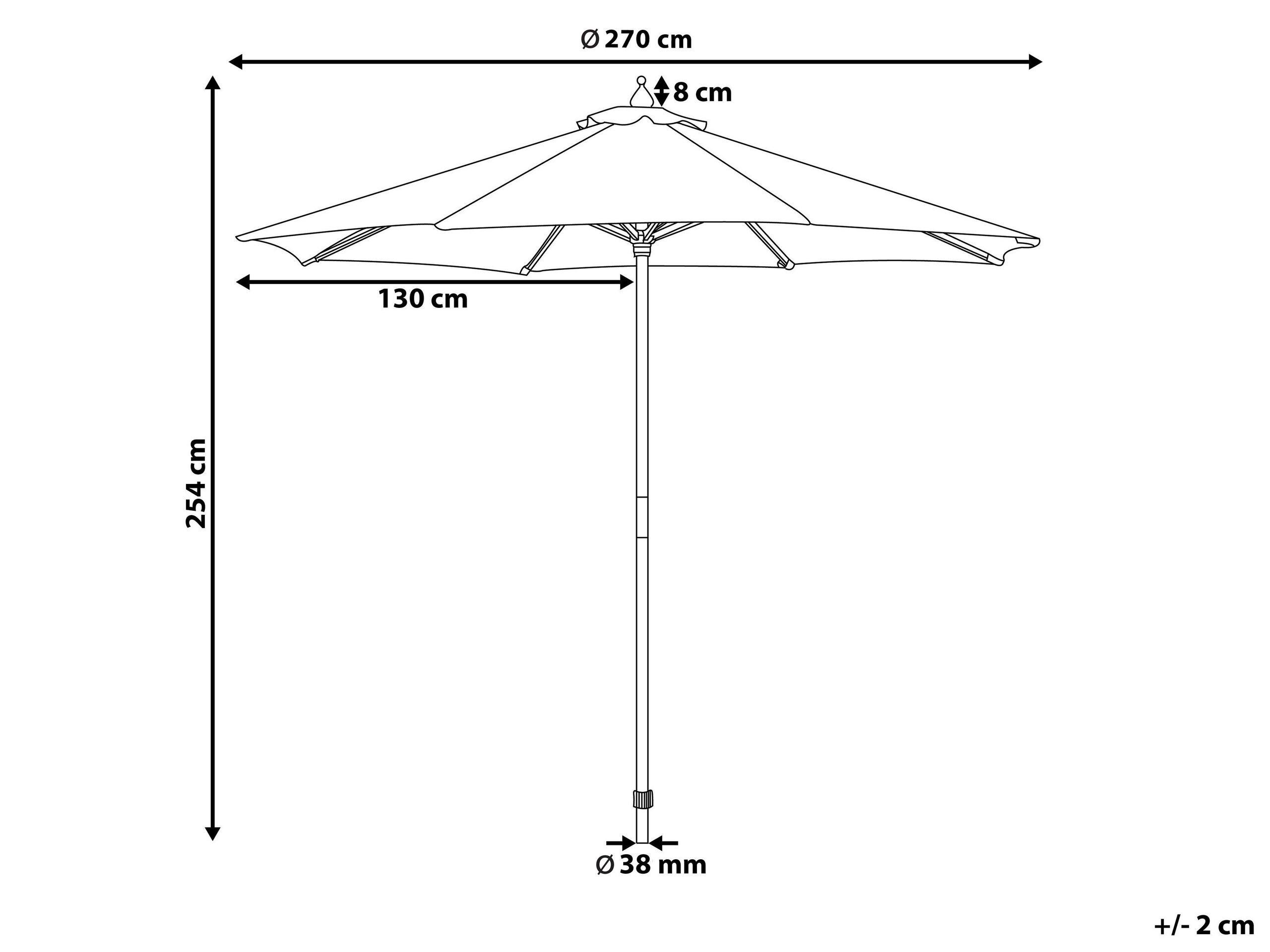 Beliani Marktschirm aus Polyester TOSCANA  