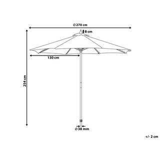 Beliani Marktschirm aus Polyester TOSCANA  