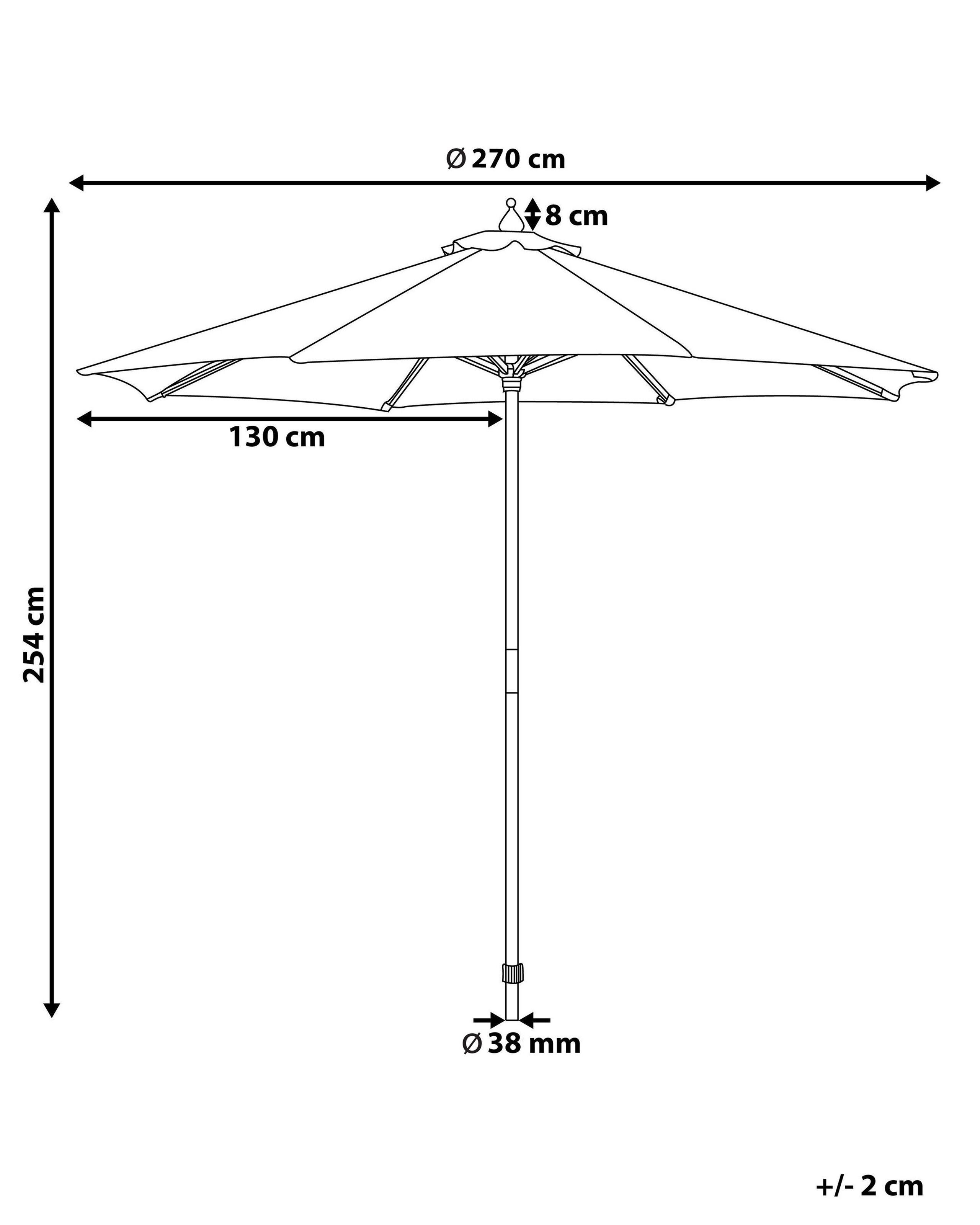 Beliani Marktschirm aus Polyester TOSCANA  