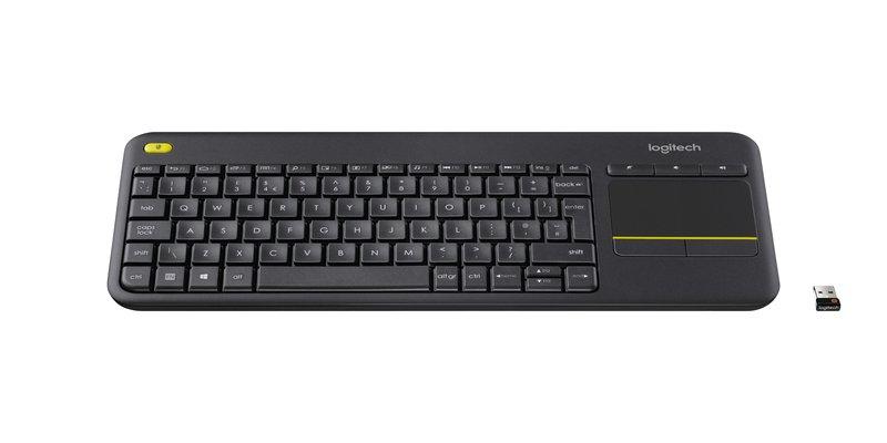 Logitech  Wireless Touch Keyboard K400 Plus USB, dark grey-FR-Layout 