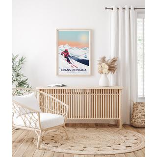 La-Jonx Affiche de Crans-Montana Hiver  