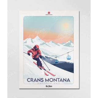 La-Jonx Affiche de Crans-Montana Hiver  