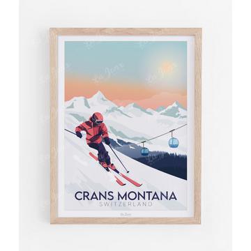Crans-Montana Hiver - Poster