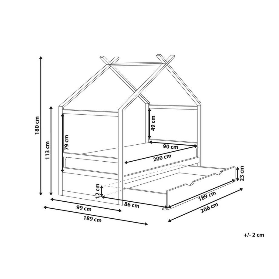 Beliani Letto per bambini en Legno di pino Moderno ORGEVAL  