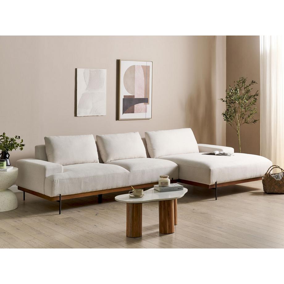 Beliani Ecksofa aus Stoff Skandinavisch MARIFERD  