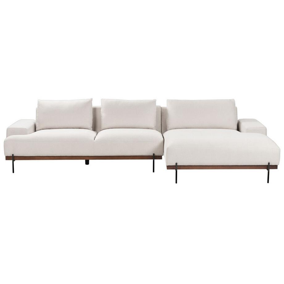 Beliani Ecksofa aus Stoff Skandinavisch MARIFERD  