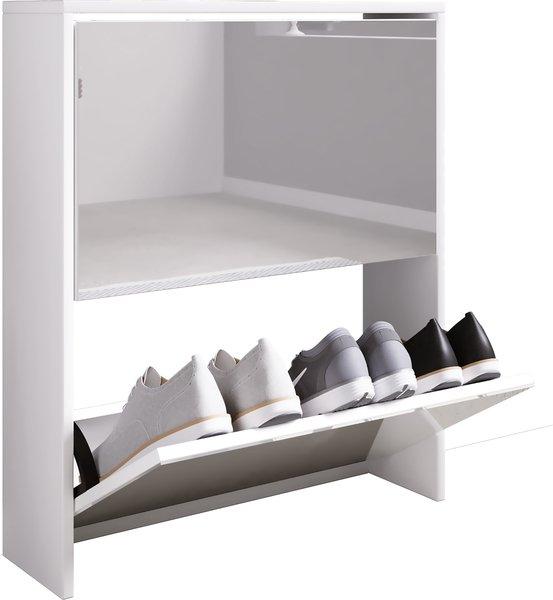 Image of Holz Schuhschrank Schuhkommode Schuhregal Schuhständer Spiegel Stido L Holz Schuhschrank Schuhkommode Schuhregal Schuhständer Spiegel Stido L