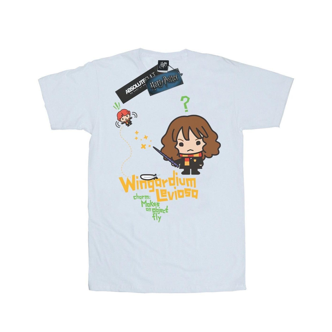 Image of Hermione Granger Wingardium Leviosa Junior Tshirt Damen Weiss XXL