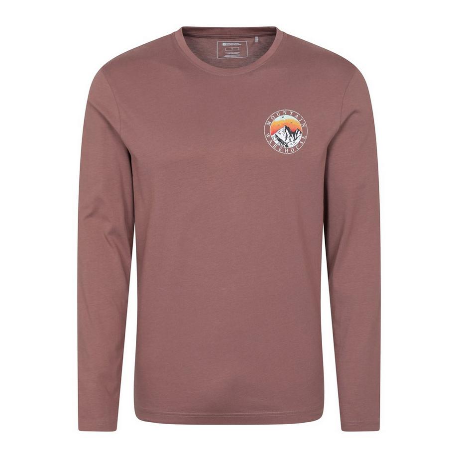 T-ShirtManches Longues Motiftyle Graphique Circle Mountain Sunset