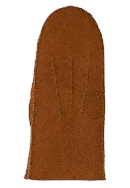 Image of Lederfäustlinge Mit Lammfell Damen Braun L