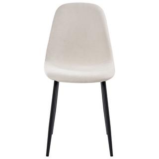 Beliani Lot de 4 chaises de salle à manger en Tissu Moderne CRANDALL  