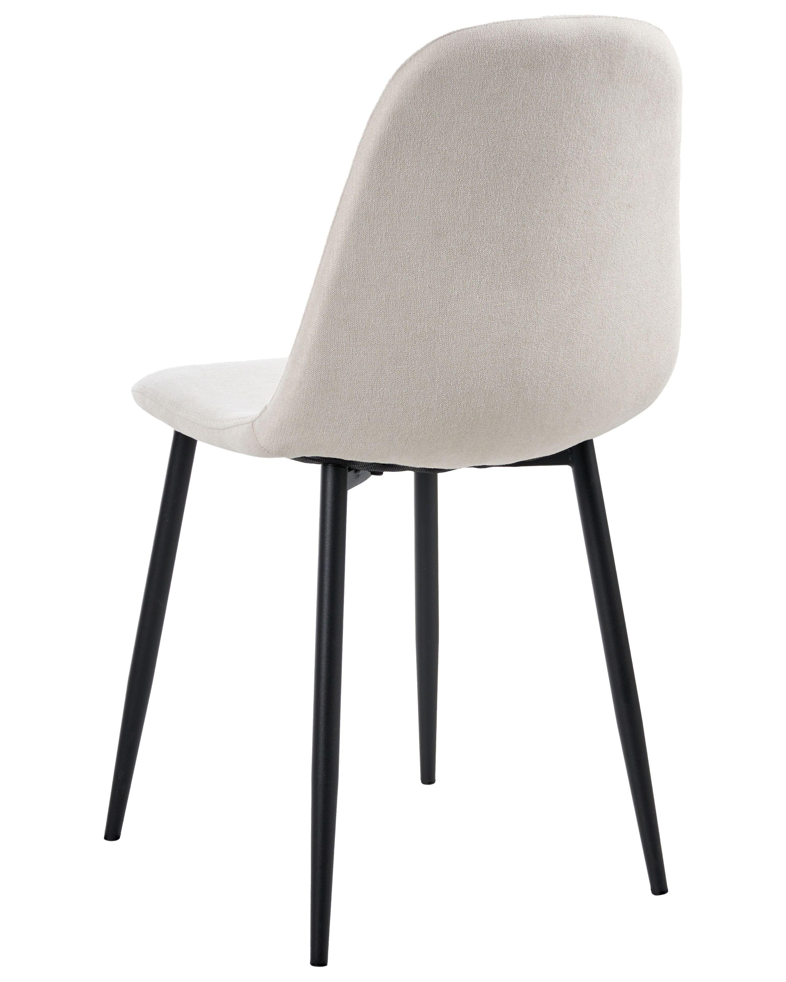 Beliani Lot de 4 chaises de salle à manger en Tissu Moderne CRANDALL  