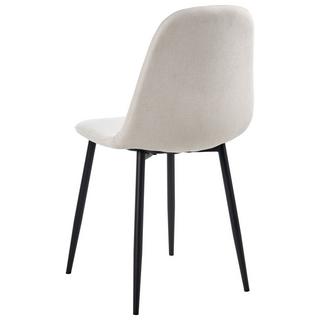 Beliani Lot de 4 chaises de salle à manger en Tissu Moderne CRANDALL  